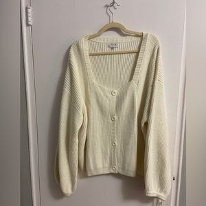 Sabo Skirt wide sleeve white cardigan - Size XL